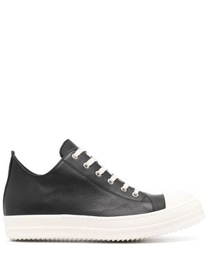 Rick Owens contrasting-toecap leather sneakers - Black