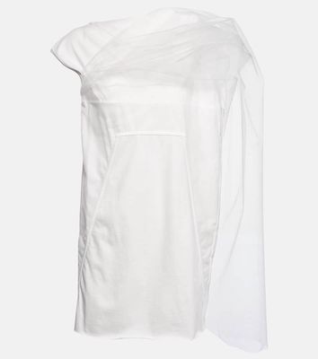 Rick Owens Cotton and tulle minidress