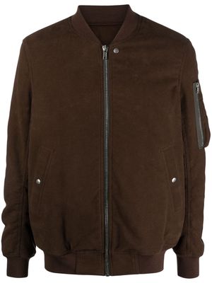 Rick Owens cotton bomber jacket - Brown