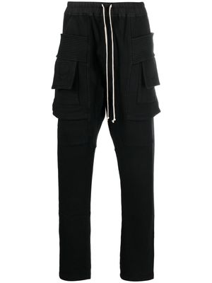 Rick Owens Creatch drawstring cargo trousers - Black