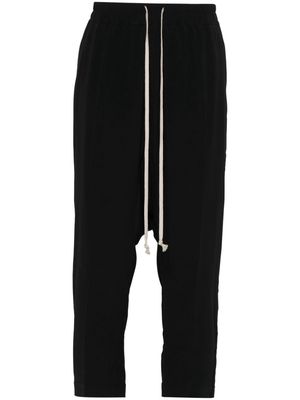 Rick Owens crepe cropped trousers - Black