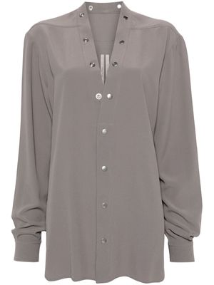 Rick Owens crepe press-stud blouse - Grey