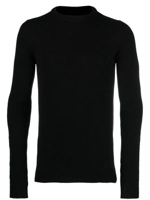 Rick Owens crew-neck knitted jumper - Black