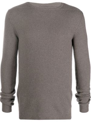 Rick Owens crew neck knitted jumper - Grey