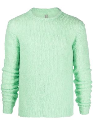 Rick Owens crew neck mohair-blend jumper - Green