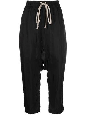 Rick Owens cropped drawstring palazzo trousers - Black