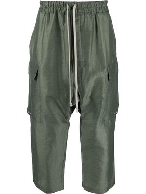 Rick Owens cropped drop-crotch trousers - Green
