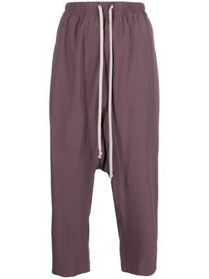 Rick Owens cropped drop-crotch trousers - Purple
