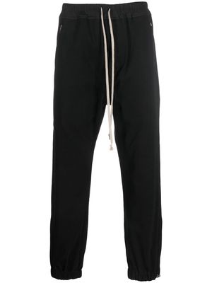 Rick Owens cropped knitted track pants - Black