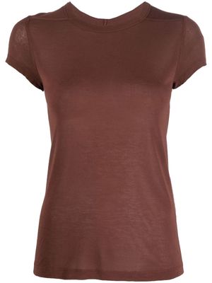 Rick Owens cropped short-sleeved T-shirt - Brown