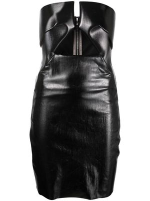 Rick Owens cut-detail mini dress - Black