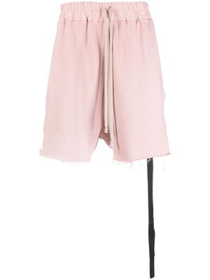 Rick Owens cut-off drop-crotch shorts - Pink