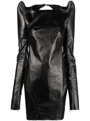 Rick Owens cut-out sculpted minidress - Black