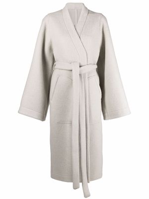 Rick Owens dagger wrap robe coat - Neutrals