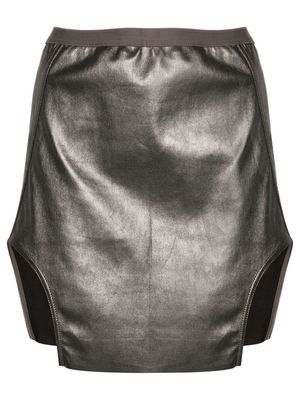 Rick Owens Diana leather miniskirt - Metallic