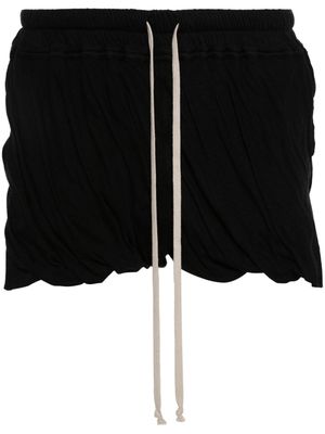 Rick Owens double-layer cotton shorts - Black