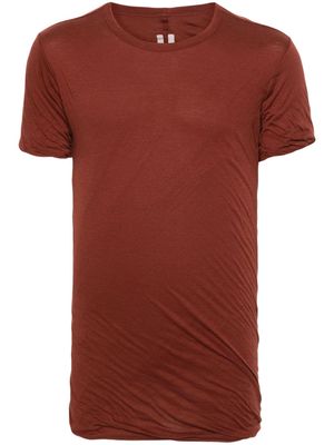Rick Owens Double SS draped T-shirt - Brown