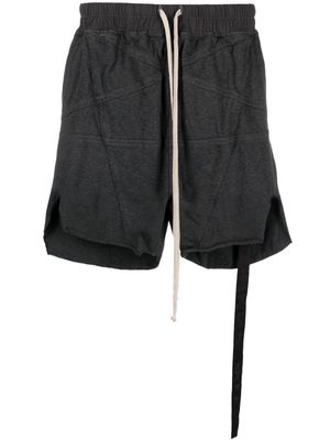 Rick Owens drawstring cotton track shorts - Grey