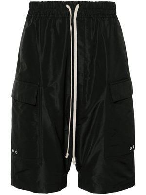Rick Owens drawstring drop-crotch cargo shorts - Black