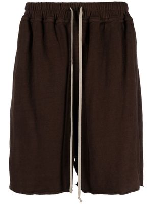 Rick Owens drawstring drop-crotch shorts - Brown