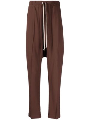Rick Owens drawstring drop-crotch trousers - Red