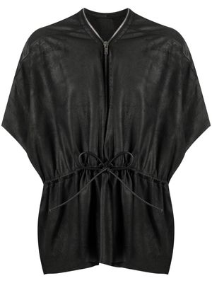 Rick Owens drawstring-fastening waist blouse - Black
