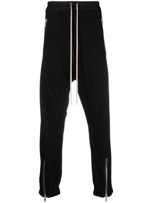 Rick Owens drawstring-fastening waistband track pants - Black
