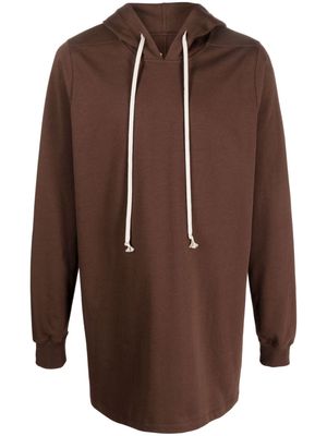 Rick Owens drawstring long hoodie - Brown