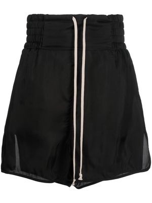 Rick Owens drawstring-waistband boxing shorts - Black