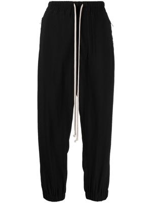 Rick Owens drawstring waistband cropped trousers - Black