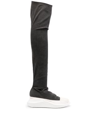 Rick Owens DRKSHDW Abstract Stockings denim boots - Grey