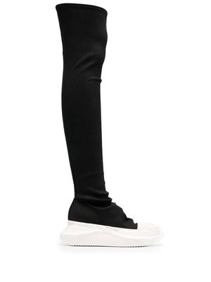 Rick Owens DRKSHDW Abstract thigh-high boots - Black