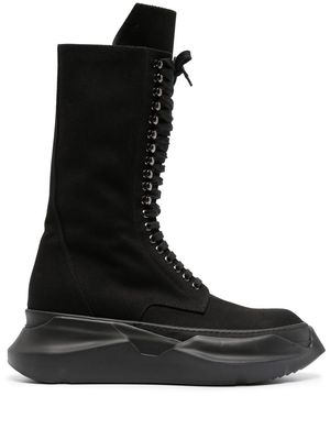 Rick Owens DRKSHDW Army Abstract combat boots - Black