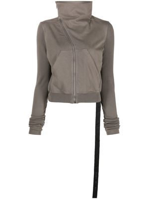 Rick Owens DRKSHDW asymmetric cotton hoodie - Brown