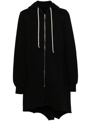 Rick Owens DRKSHDW asymmetric cotton zipped hoodie - Black