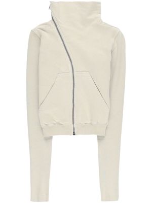 Rick Owens DRKSHDW asymmetric-neck cotton jacket - White