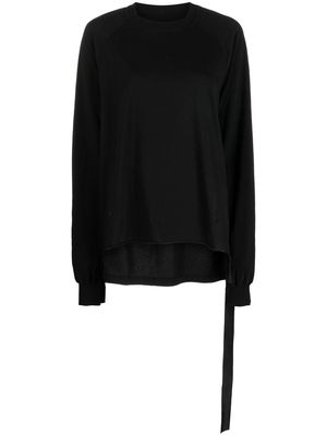 Rick Owens DRKSHDW asymmetric organic cotton sweatshirt - Black