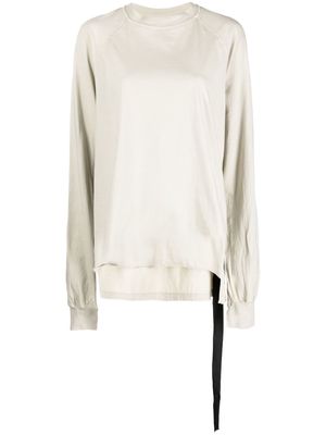 Rick Owens DRKSHDW asymmetric organic cotton sweatshirt - Neutrals
