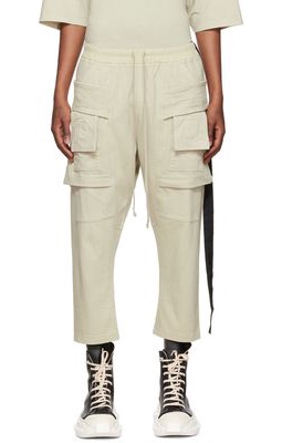 Rick Owens Drkshdw Beige Creatch Cargo Pants