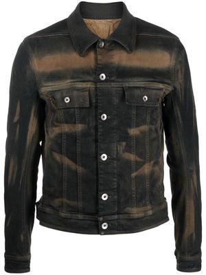 Rick Owens DRKSHDW bleached-denim shirt jacket - Brown