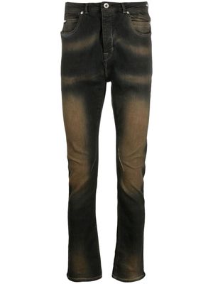 Rick Owens DRKSHDW bleached-effect slim-cut jeans - Brown