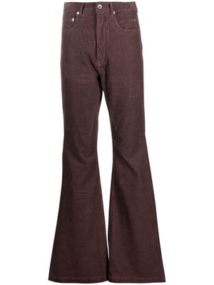 Rick Owens DRKSHDW Bolan bootcut corduroy trousers - Purple