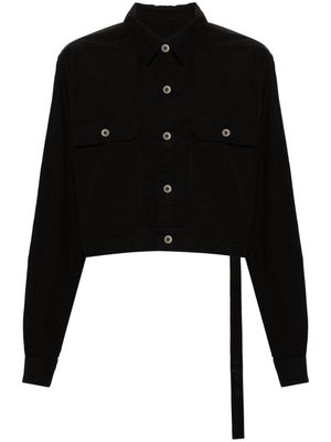 Rick Owens DRKSHDW cape-sleeve cropped shirt jacket - Black