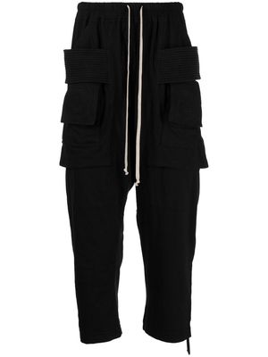 Rick Owens DRKSHDW cargo cropped drawstring trousers - Black