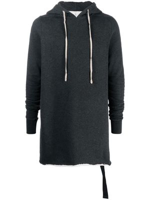 Rick Owens DRKSHDW contrast-detail knitted hoodie - Grey