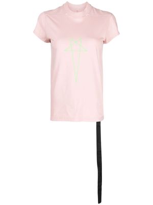 Rick Owens DRKSHDW contrasting logo-print cotton T-shirt - Pink