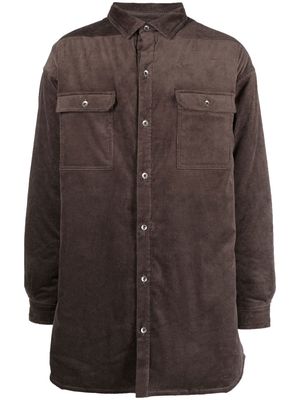 Rick Owens DRKSHDW corduroy button-down jacket - Grey