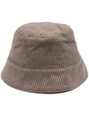 Rick Owens DRKSHDW corduroy zipped bucket hat - Grey