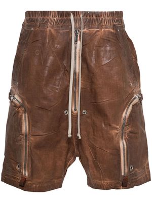 Rick Owens DRKSHDW cotton coated shorts - Brown