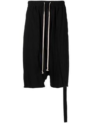 Rick Owens DRKSHDW cotton drawstring shorts - Black